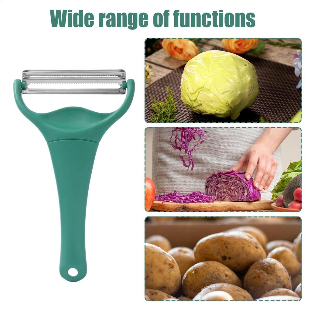 Handheld Cabbage Slicer Shredder Double-headed Stainless Peeler Multi-function Vegetable Chopper for Potato Cucumber Kitchen