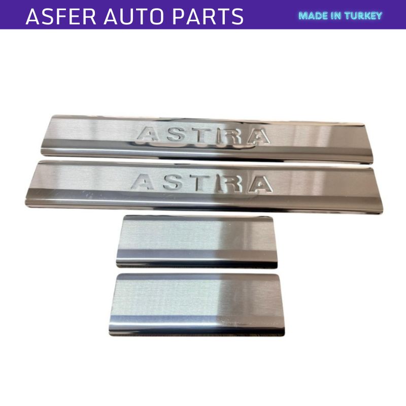 Bandă cromată prag, 4 buc., oțel inoxidabil pentru Astra J SD 2010-2018