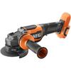Meuleuse 115 Mm 18V BRUSHLESS "full Security", 8500 Tr/min, Poignée Antivibrations, Démarrage Progressif, Frein Disque, Écrou Fixtec