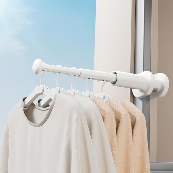 1/2Pcs Retractable Clothes Drying Rack Strong Load-bearing Simple Installation Foldable Hanger Pull-Out