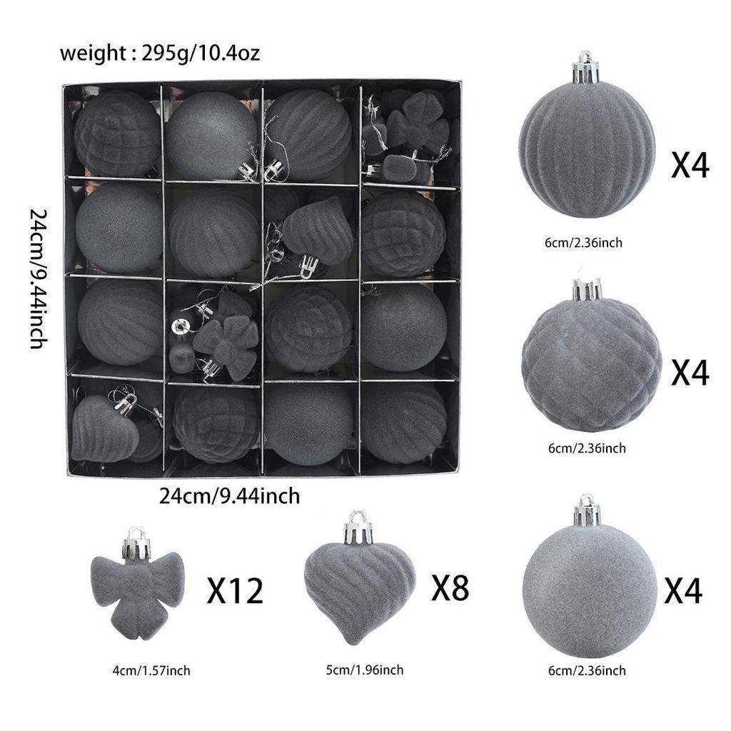 Multi-color Irregular Christmas Ball Set - Decorative Hanging Ornaments for Holiday Parties