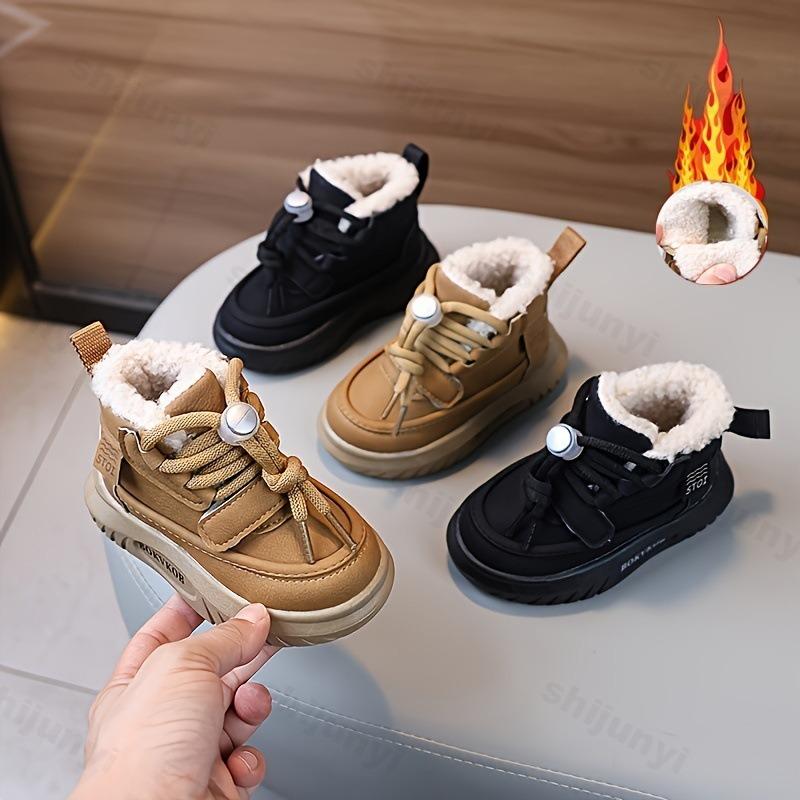 Childrens Snow Boots Winter High-top Kids Sneaker Comfortable Warm Girl Boys Ankle Boot Warm Cold Proof Outdoor Cotton Shoe
