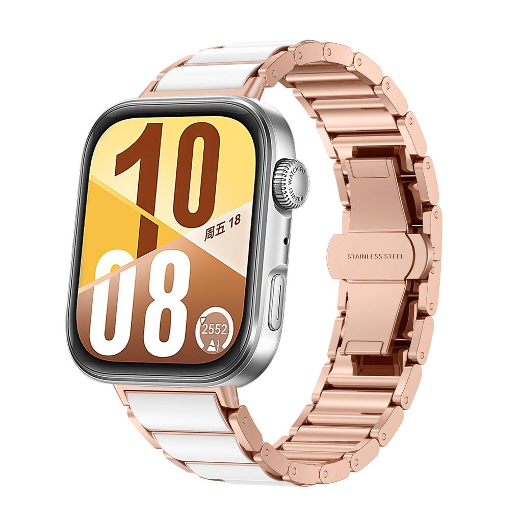 High Quality Ceramic Strap for Huawei Watch Fit 4 Pro 3 Butterfly Buckle Link Bracelet for Huawei Fit3 Fit4 Fit4Pro Metal Band