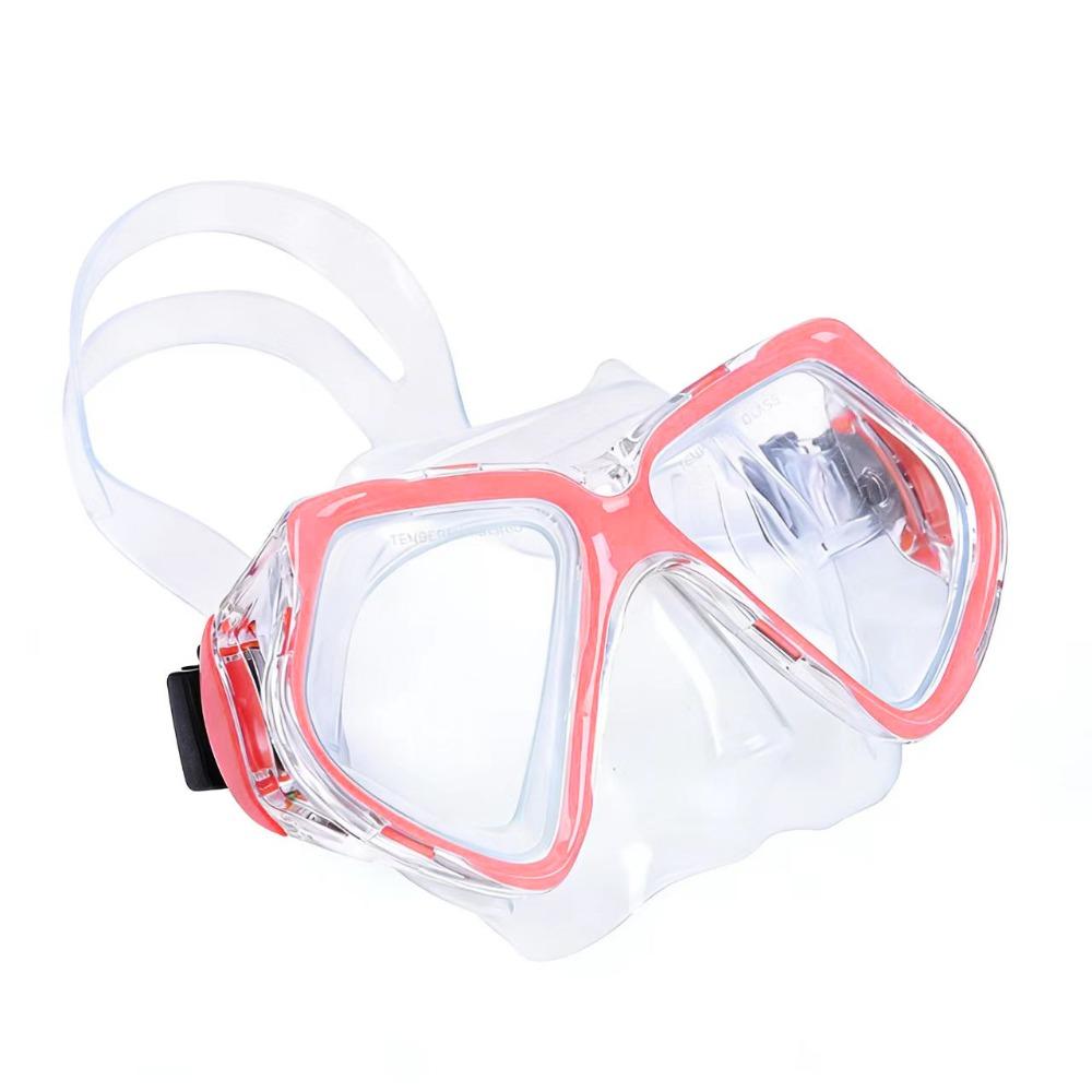 Tempered Glass Snorkel Mask With Nose Cover Underwater Mask Summer Diving Glasses For Adult