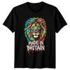 Hergestellt in Großbritannien Löwe Vereinigtes Königreich Länder Herren Damen Grafik T-Shirt