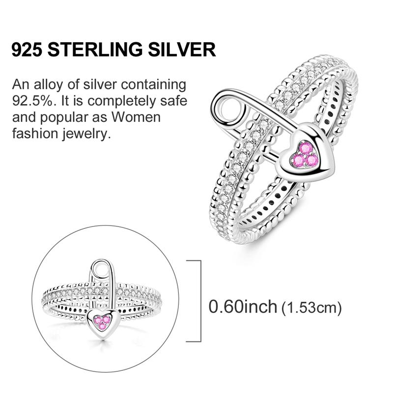 Original Rings 925 Silver Simple Sparkling Heart Bow Dragon Firefly Star Moon Ring for Women Girls Wedding Jewelry Gift