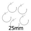 6pcs Stainless Steel C-shaped Ear Hook Earring Pendant Earrings Accessories Ear Pin DIY Handmade Earring Jewelry Making Findings