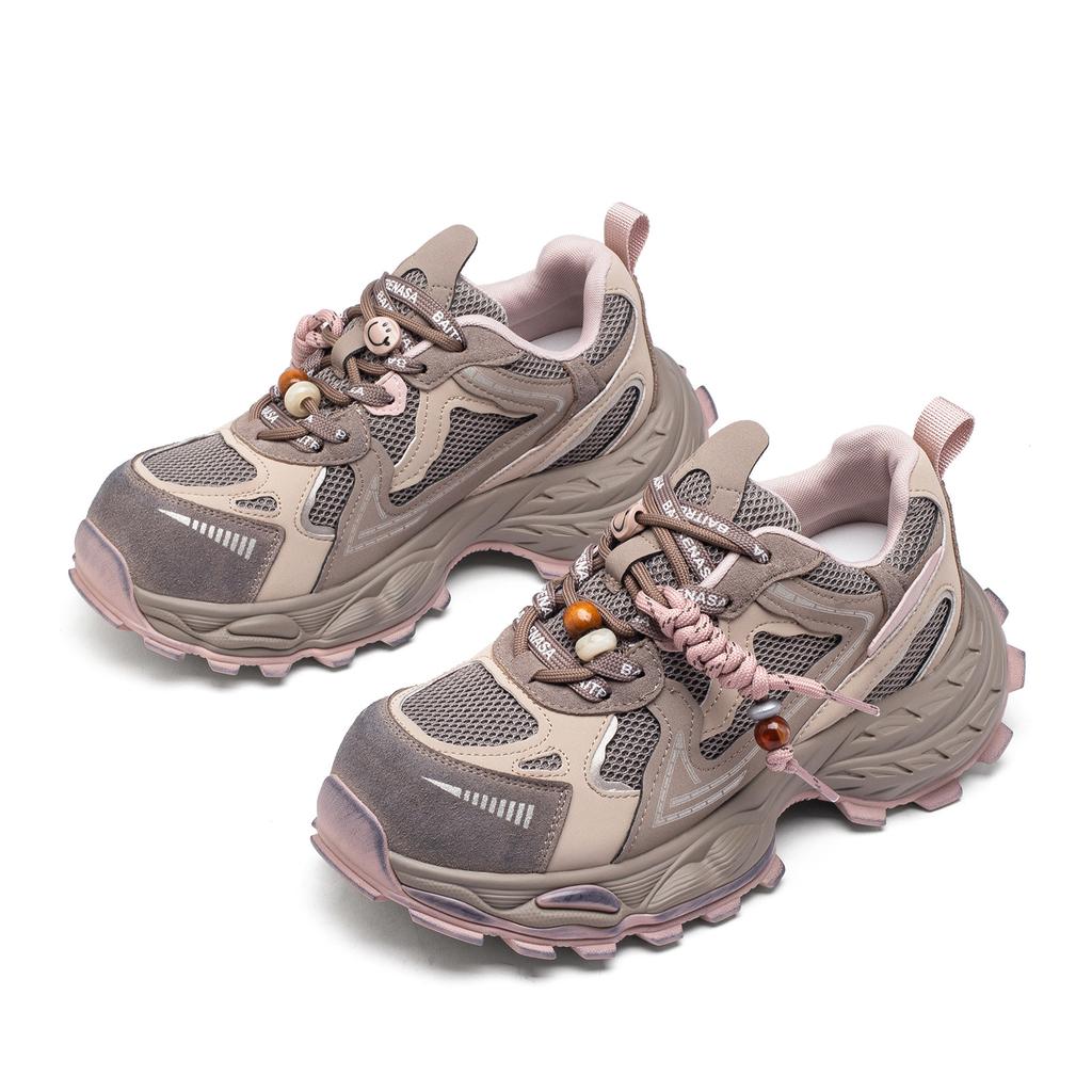 Small Retro Heightening Dad Shoes Women's 2025 New Autumn Running Shoes Versatile Platform Shoes Sports Casual Shoes