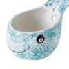 Herb Stripper Bowl Resin Herbal Peeling Bowl with 4 Size Holes Blue Whale Shape Pottery Herb Peeler for Removing Leaves from Thyme Rosemary