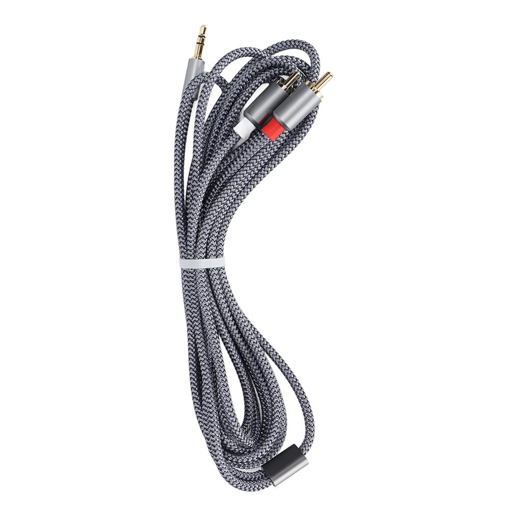 3.5mm Jack to 2 RCA Aux Audio Cable Double Lotus Head RCA Splitter Cable for Power Amplifier Audio Speaker 3m