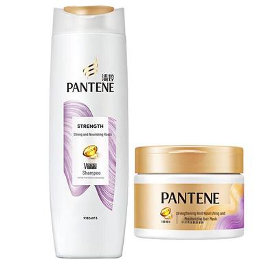 Pantene Strong Roots Nährendes Shampoo & Haarmasken-Set