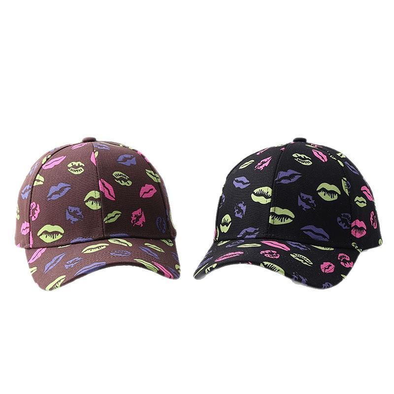 Personalized Printing Lip Print Baseball Cap European and American Fashion Outdoor Leisure Sunshade Cap