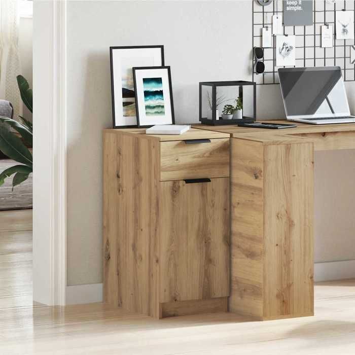 VidaXL Armoire de bureau chêne artisanal 33x50x75 cm bois d'ingénierie, meuble de bureau, bureau avec armoire, organisateur 856998