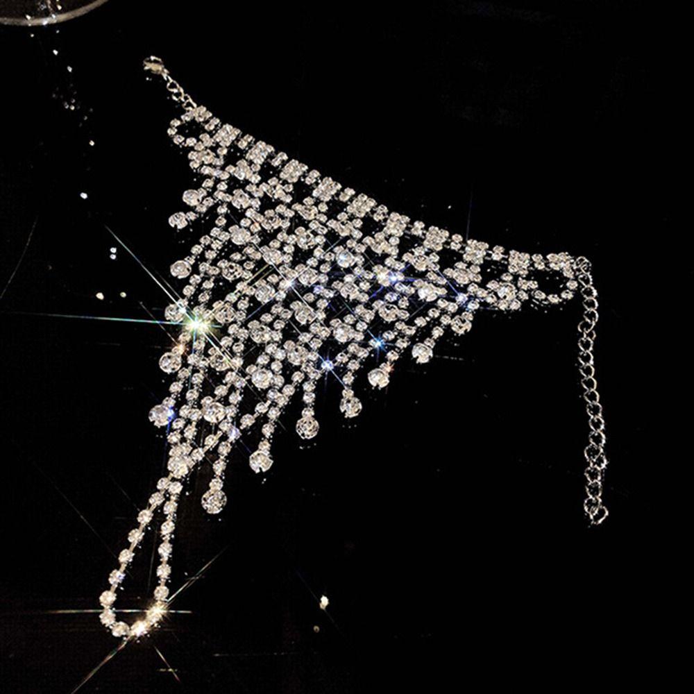 Creative Tassel Bracelet Trendy Hand Crystal Bracelet Chain Bridal Accessories