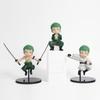 One Piece Anime Merchandise Chibi Zoro Figure Sculpture Three-Sword Style Roronoa Zoro Desktop Car Mount Decoration
