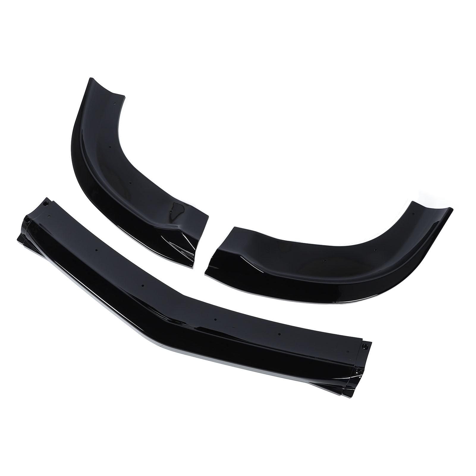 

3Pcs Front Bumper Lip Spoiler Splitter Sporty Look Front Lip Spoiler Splitter Protector for C-Class W204 Pre-Facelift C63 2007 to 2010