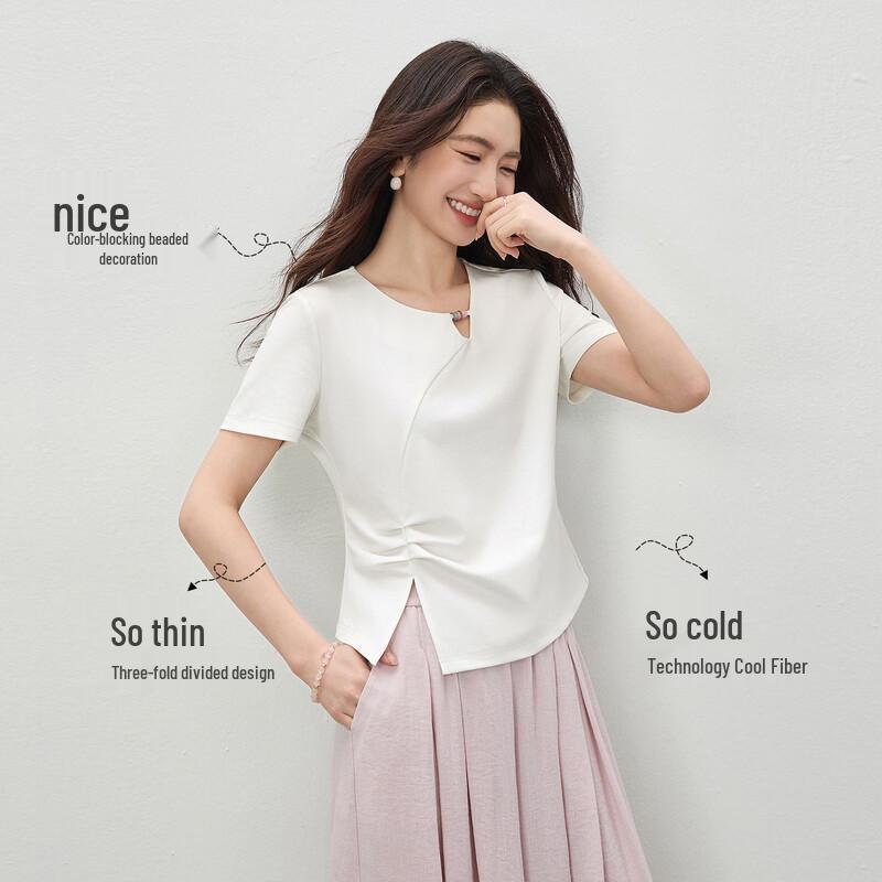 Women's Elegant Cool-Feel Lyocell Blend T-shirt