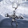 Accessories Barbell Weightlifting Necklace Men's Fitness Pendant Titanium Steel Chain Accessories