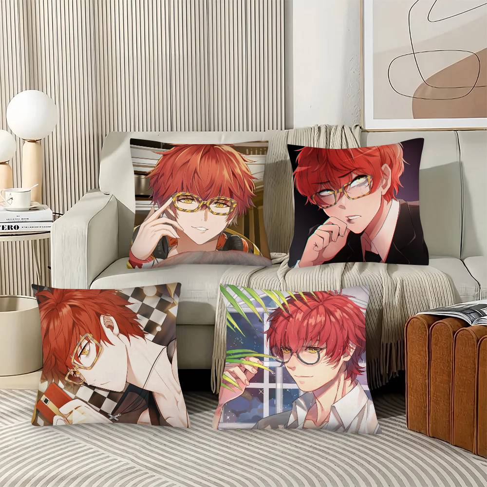 1Pc Anime Mystic Messenger Game Pillow Case Fashion Square Pillowcase Bedroom Sofa Room Ins Decoration Leisure