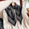 Pure Wool Square Scarf Autumn and Winter New Daily Travel Versatile Fashion Wool Silk Scarf Niche Elegant Silk Scarf Shawl