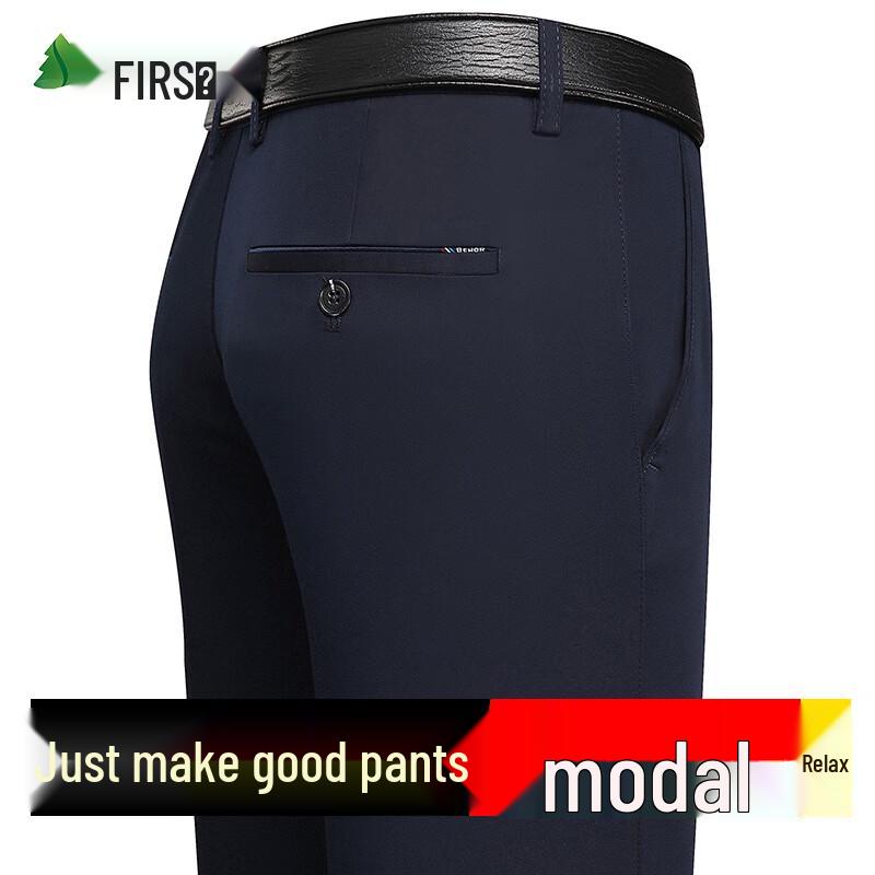

FIRS Men s High-Waist Business Casual Straight-Leg Pants 34