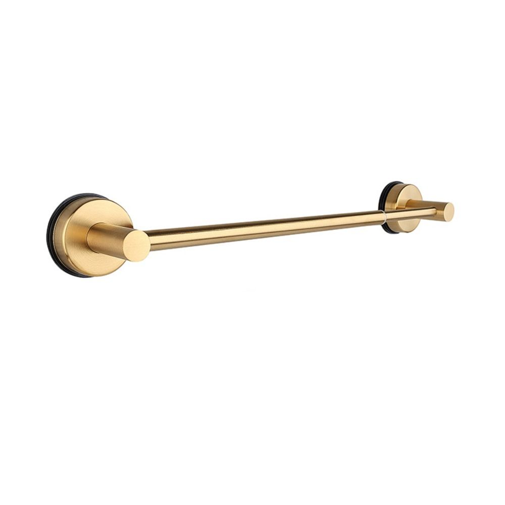 Stainless Steel Adjustable Towel Bar Retractable Single Bar Towel Holder Suction Cup Punch-free Extendable Towel Rack