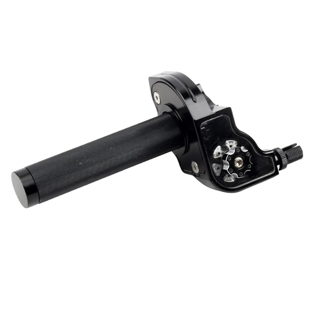 22mm Universal Motorcycle Adjustable Handlebars Moped Scooter Bike CNC Throttle Twist Grips For Moped Scooter Bike M10*1.5