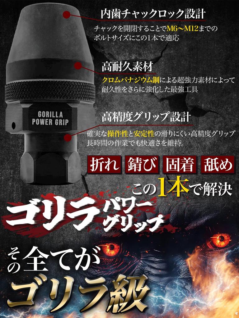 If This Doesn't Work, Give Up! Stud Bolt Remover for 6-12mm Bolts. [Breakage] [Rust] [Stuck] [Striped] [Gorilla Power Grip]