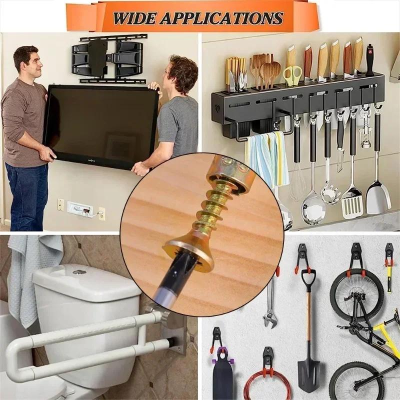 10/30Sets Metal Expansion Tube Pipe Self Tapping Screw Drilling Plug Solid Serrated Thorny Wall Anchor Expansion Bolt Fasteners