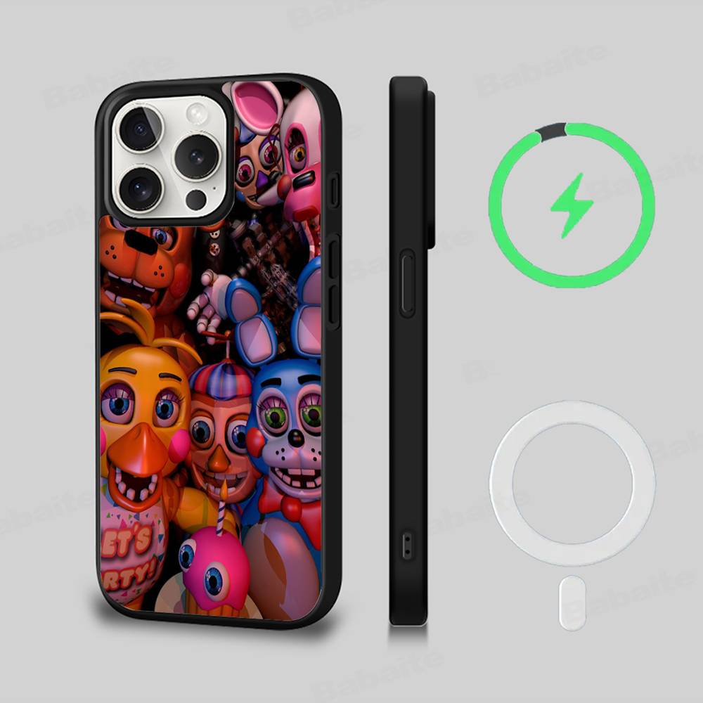 F-FNAF Five-nights-At-Freddys Magnetic For Magsafe Phone Case For iPhone 17 Air 16 Pro Max 15 14 13 12 11 Protective Cover
