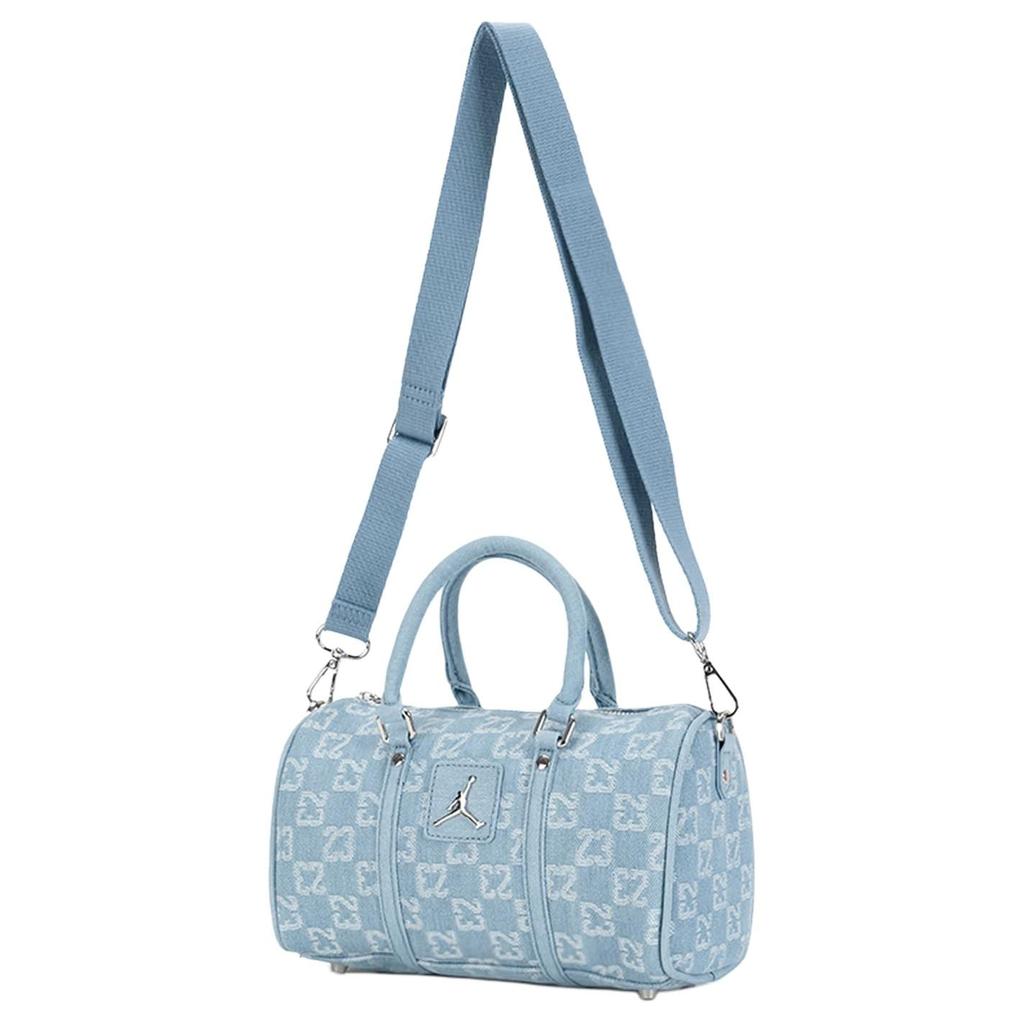 Jordan Polyester Bowling Bag, Crossbody Handbag Medium Unisex Denim Blue JD2623116AD-002
