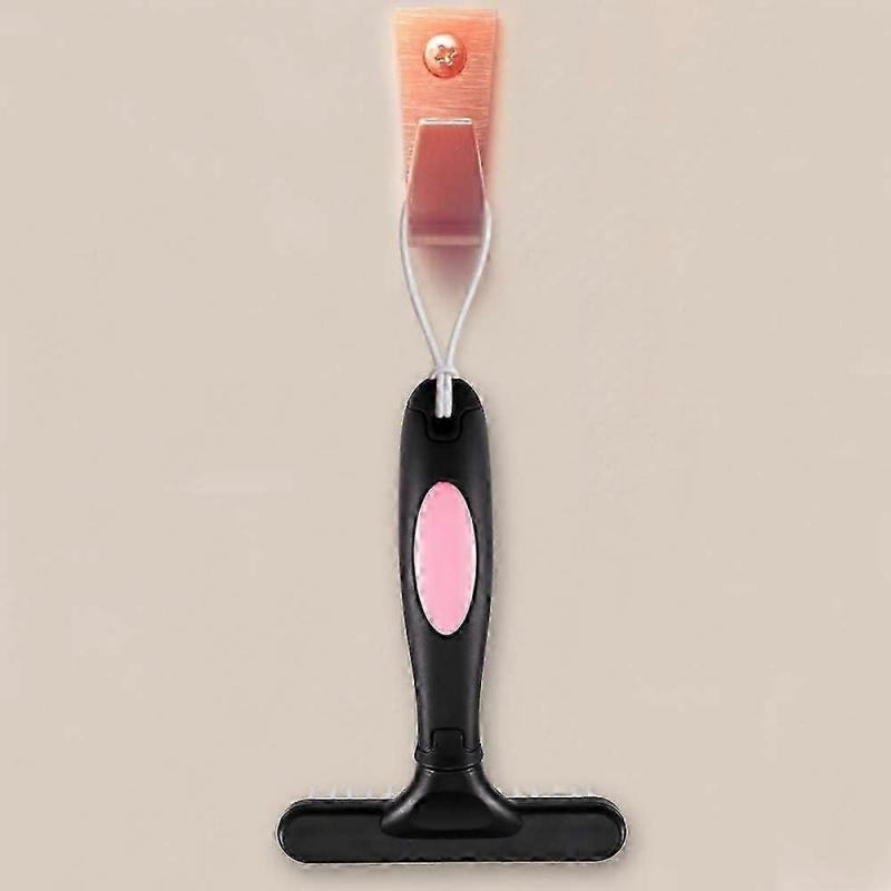 Pet Grooming Rake - Double Row Pins Shedding and Dematting Undercoat Rake Comb for Dogs and Cats - Safe Grooming & Deshedding Brush - Comb Out Mats &