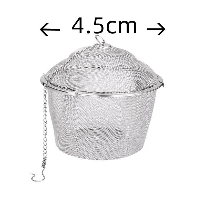Reusable 304 Stainless Steel Tea Ball Strainer Mesh Herbal Infuser Filter Tea Leaf Spice Tea Strainer Boil soup for Teapot