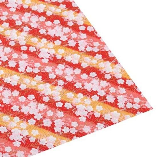 Washi Kawa Sumi Tokusen Hand-Dyed Cherry Blossom Pattern Chiyogami Yuzen B4 Size Approximately 25.736.4cm 10 Patterns Set B