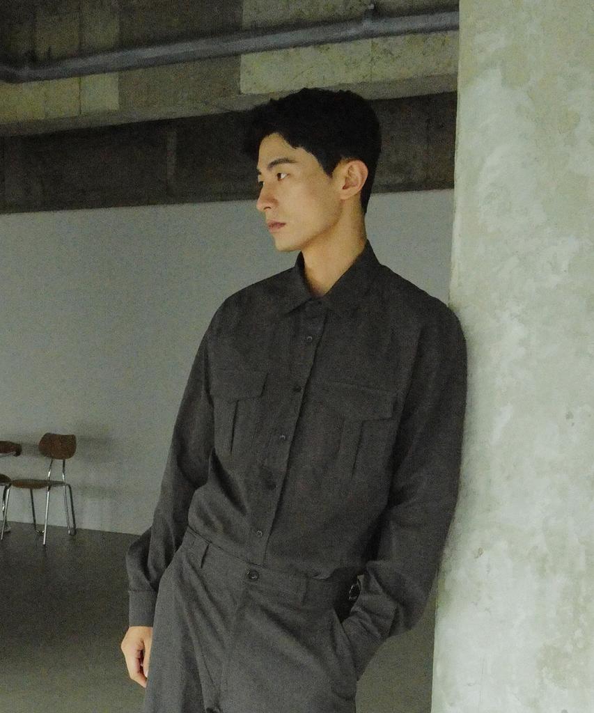 OX STUDIOS Nylon Military Shirt (Graphite)