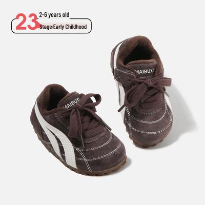 Warme deutsche Trainingsschuhe im koreanischen Stil für Kinder: Rutschfeste Plus-Samt-Baumwoll-Sneaker für Jungen und Mädchen - Winter-SportSchuhe für Kleinkinder.