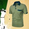 Nieuw Heren Korte Mouwen Kleurblok Heren Golf Poloshirt Ademende Sport T-shirts Yasheng