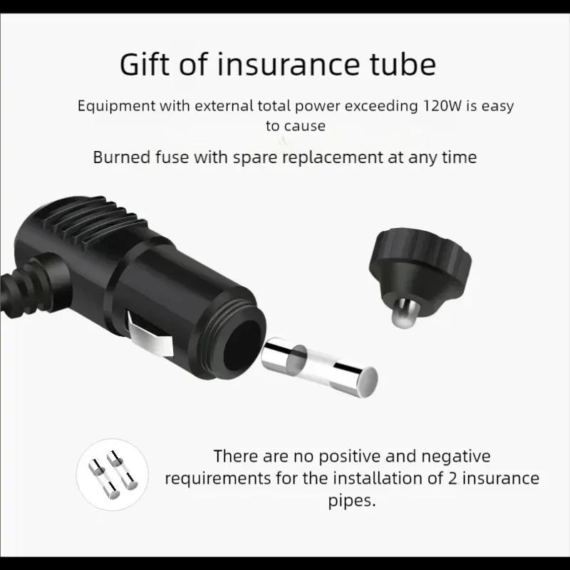 120W Car Socket Adapter 2 USB Car Charger 12V/24V Fast Charging Power Socket Splitter