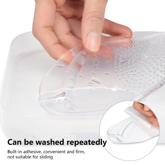 1 Pair Silicone Insoles Transparent Soft Sole Non-slip Shock Absorption Wear-resistant Arch Support Universal Flip-flop Slipper Sandal Shoes Pads