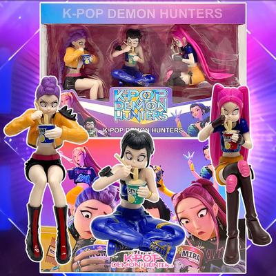 NOVO Anime KPop Caçadores de Demônios Boneca Brinquedo de Vinil Rumi Mira zoi Personagem Máscara de Vinil Estatueta Presente de Aniversário Presentes Clube de Fãs