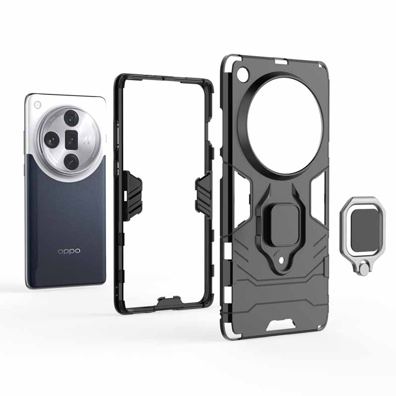 Shockproof Case For OPPO Find X7 Ultra X6 X5 Neo X3 Lite Armor Holder Back Coque for Realme 9 10 11 12 Pro Plus 4G Phone Cover