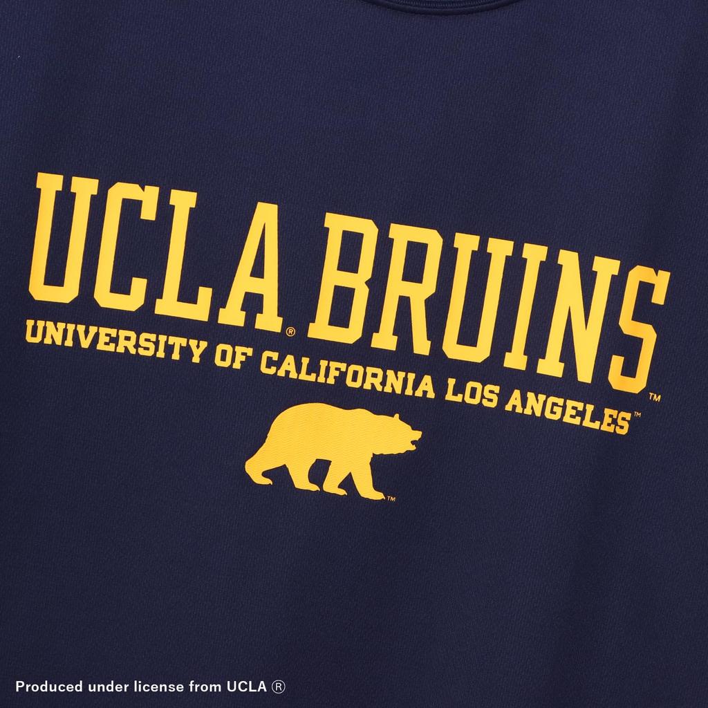 Champion DRYSAVER Short Sleeve with a Round High and Rubber Print Men's T-Shirt, C3-BB362, Navy, Neck, Breathability, Antibacterial,