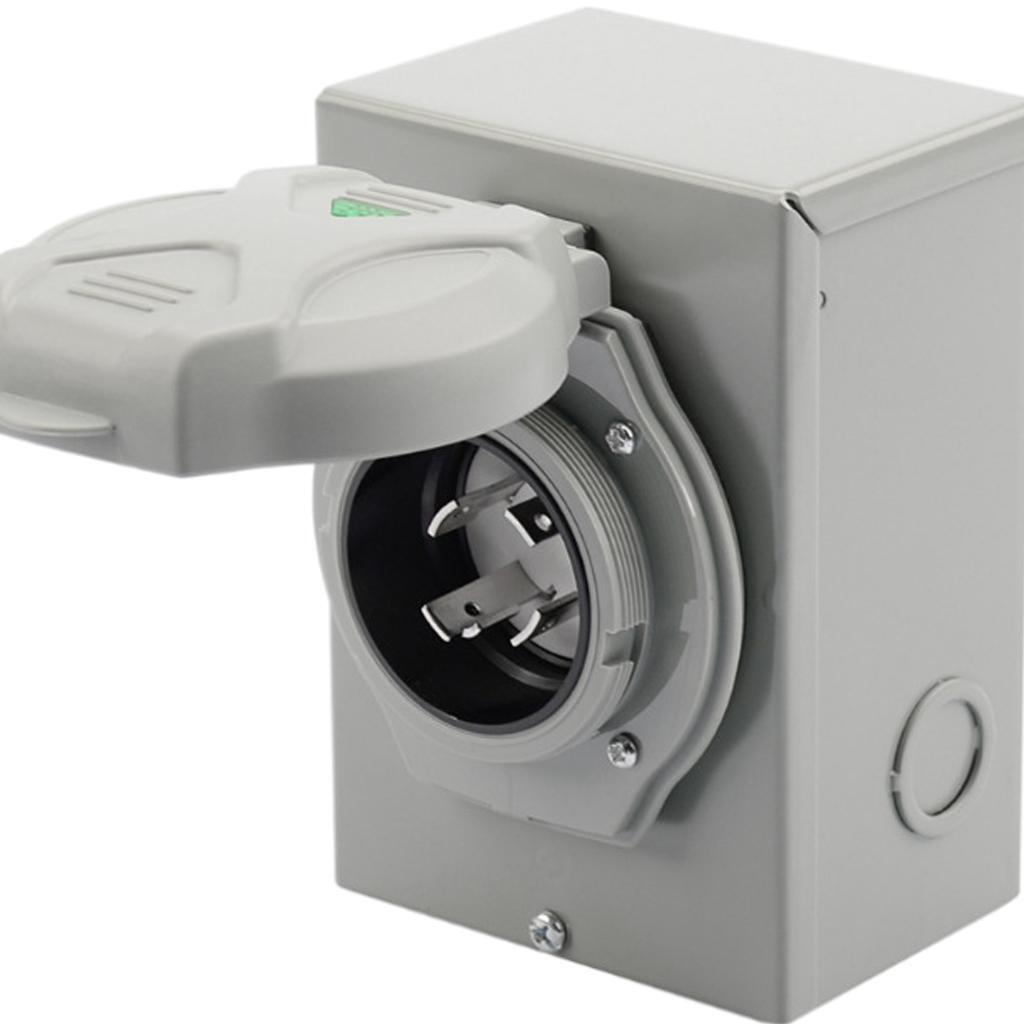 RV Power Outlet Panel Box Electrical Receptacle Panel 50Amp NEMA 14 50R