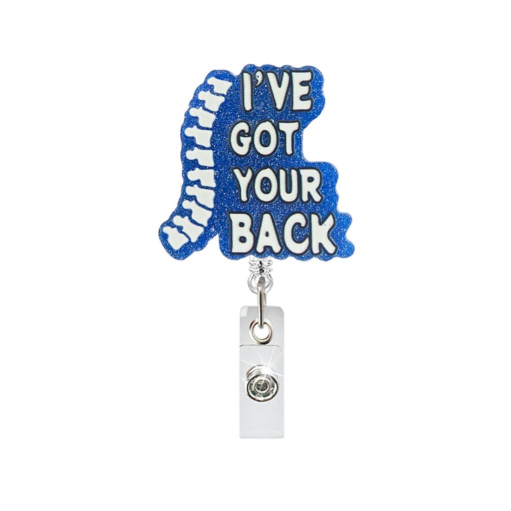 Alligator Clip Badge Reel Glitter Acrylic ID Holder Scratch Resistant for Nurse Work Hospital Medical Student Gift Accessories
