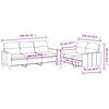 Vidaxl 2-Piece Lounge Set, Fabric Upholstered, Brown