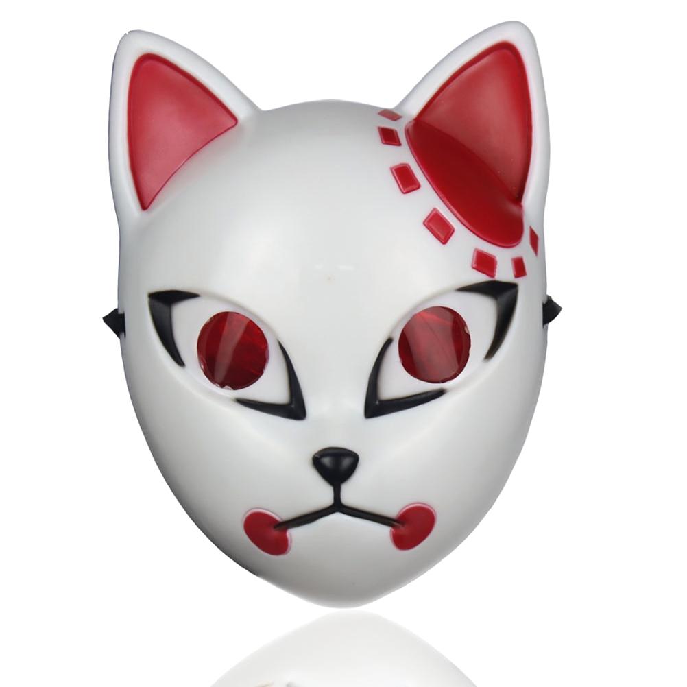 Japansk Anime Demon Slayer Mask Kimetsu No Yaiba Cosplay Sabito Kamado Tanjirou Halloween fest kostyme rekvisitter ABS masker