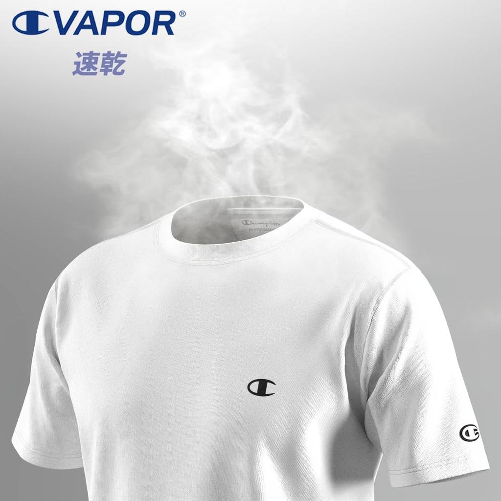 Champion Basic Sport Short Sleeve Sand Short Round Large UV Antibacterial and Odor Quick Graphic Rubber Print Men's T-Shirt, Beige, C3-BS327L, Sleeve,