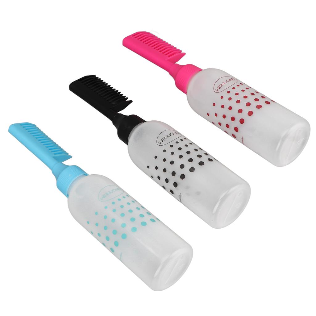 Comb Applicator Bottle Clear Scale Ergonomic Design Plastic Hair Coloring Bottle for Hair Dye