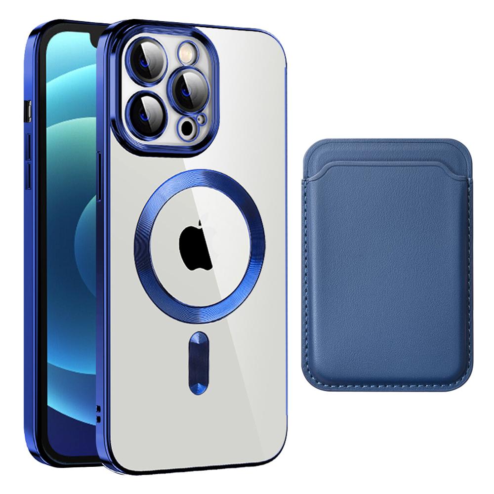 Magnetic Case for iPhone 12 Pro Max 6.7 inch Shockproof Phone Cover TPU+PC Case with Card Bag