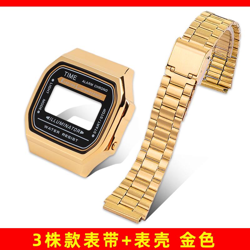 A168 Mod-Kit Stahlgehäuse Uhrenarmband Gehäuse Für G-SHOCK 3299 Casio A168WG Metalllünette Glas Wasserdichter Ring Armband Zubehör